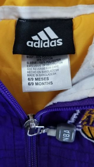 Los Angeles LA Lakers Purple Gold Warm Up Track Suit Jacket/Pants BABY 6/9 M 3