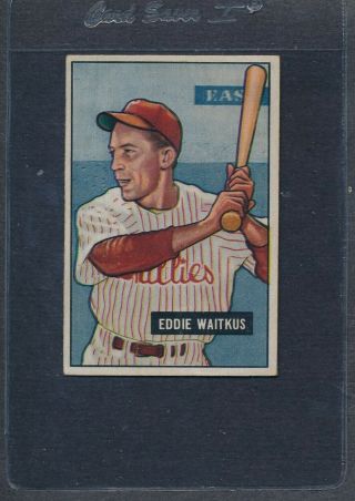 1951 Bowman 028 Eddie Waitkus Phillies Vg/ex 1349