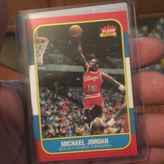 1986 - 1987 Fleer Michael Jordan Chicago Bulls 57 Basketball Card Reprint
