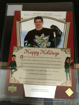 2005 Upper Deck Happy Holidays Card Sidney Crosby Pittsburgh Penguins postcard 2