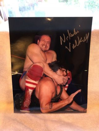 Nikolai Volkoff Signed 8x10 Photo Psa/dna Wwe Picture Autograph Wrestling
