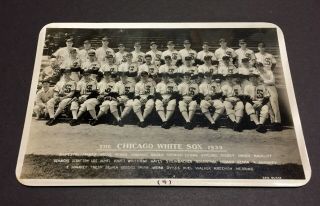 1939 Chicago White Sox Postcard Size Type Ii Photo By George Burke