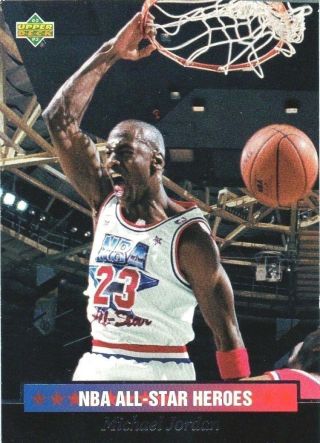 1992 Upper Deck Michael Jordan All Star Heroes 15 Basketball Card