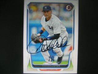 Derek Jeter York Yankees Autographed Signed 2014 Bowman Card W/co