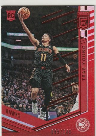 Trae Young 2018 - 2019 18 - 19 Panini Chronicles Elite Red Prizm Rookie /149