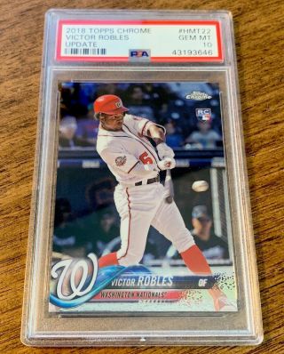 2018 Topps Chrome Update Target Exclusive Hmt22 Victor Robles Psa 10 Gem Mt Rc