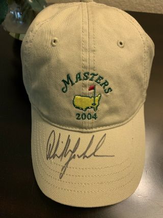 2005 Masters Golf Hat Signed By Phil Mickelson