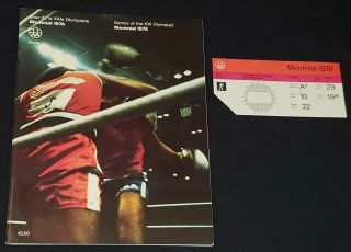 1976 - Montreal Xxi Olympic Summer Games - Boxing - Program,  Ticket