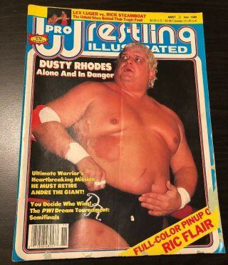 1989 Pro Wrestling Illustrated RIC FLAIR POSTER DUSTY RHODES ULTIMATE WARRIOR 2