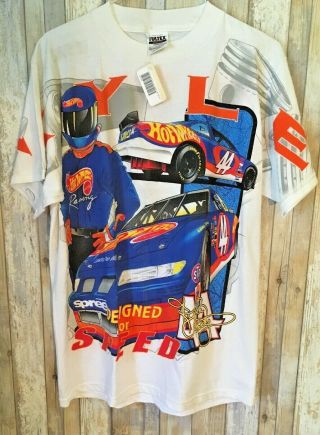 1997 Hot Wheels Nascar Kyle Petty 44 Graphic T Shirt Men 