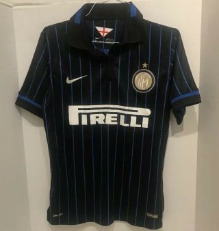 Inter Milan Internazionale Nike Football Shirt Home 2014/2015 Jersey Men Size M