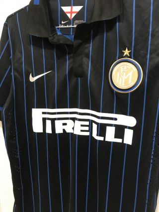 Inter Milan Internazionale Nike Football Shirt Home 2014/2015 Jersey Men Size M 2