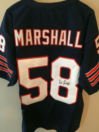 Wilber Marshall Signed Jersey Chicago Bears Jsa Certified Autographed Auto
