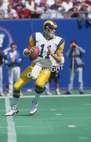 Jim Everett - Los Angeles Rams - Vintage 35mm Football Slide 3.  3a