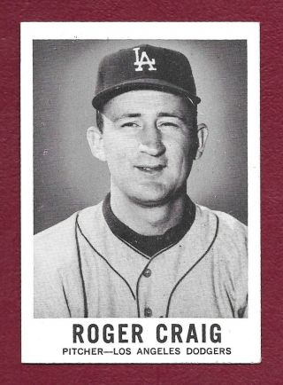 1960 Leaf Roger Craig 8 Los Angeles Dodgers Ex,