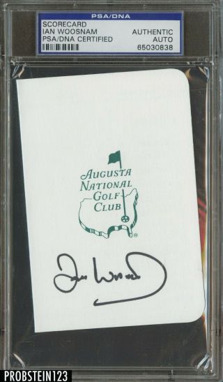 Ian Woosnam Golf Signed Augusta National Card Auto Autograph Psa/dna