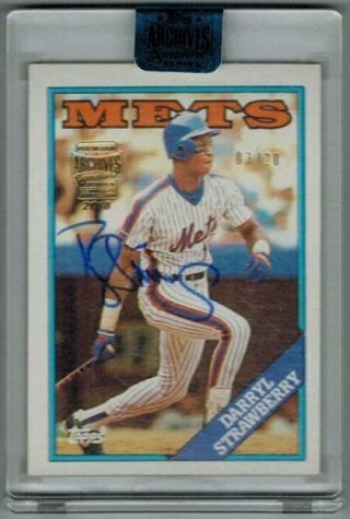 2018 Topps Archives Signature Series Darryl Strawberry Auto Mets 3/20