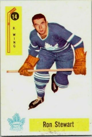 1958 - 59 Parkhurst Ron Stewart 14 Ex Vintage Hockey Card