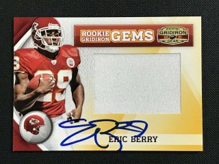 2010 Panini Gridiron Gear Eric Berry Rc Jersey 12/25 - Hand Signed Auto