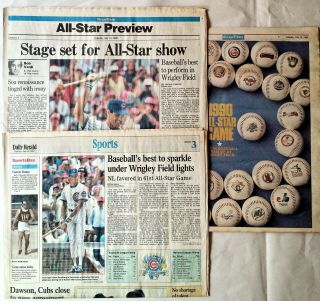 Chicago Cubs Wrigley Field Mlb All Star Game 1990 Tribune Herald