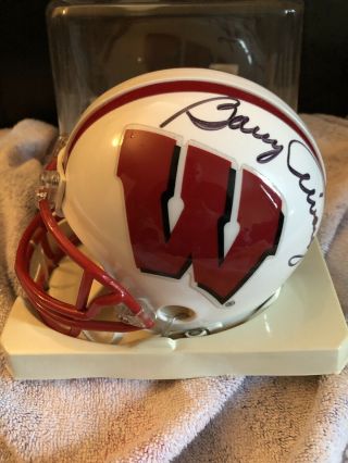 Barry Alvarez Joe Thomas Autographed Mini Football Helmet Signed Badgers Auto 2