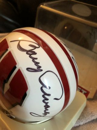 Barry Alvarez Joe Thomas Autographed Mini Football Helmet Signed Badgers Auto 3