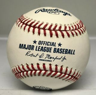 Tommy Lasorda Single Signed Dodgers Logo Baseball AUTO JSA Browns Cardinals 2