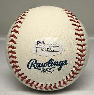 Tommy Lasorda Single Signed Dodgers Logo Baseball AUTO JSA Browns Cardinals 3