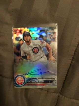 Victor Caratini 2018 Topps Chrome Refractor Auto Autograph 227/499