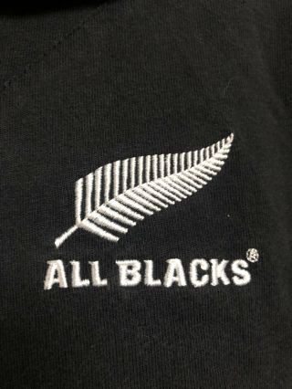Adidas All Blacks Heavyweight Embroidered Zealand Rugby Polo Shirt Mens LRG 5