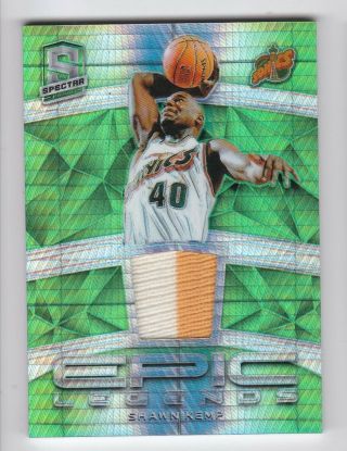 18 - 19 Spectra Shawn Kemp Epic Legends Jersey Patch Neon Green 17/25 Supersonics