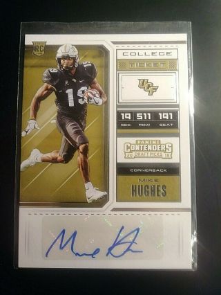 2018 Panini Contenders Draft Picks College Ticket Auto Mike Hughes Autograph