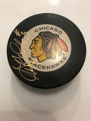 Igor Kravchuk Autographed Puck - Chicago Blackhawks