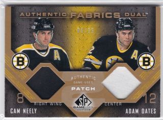 Cam Neely & Adam Oates 2007 - 08 Ud Sp Game Dual Patch 05/25 Bruins