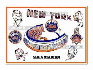 York Mets - Shea Stadium - Mr.  Met World Champions Collage