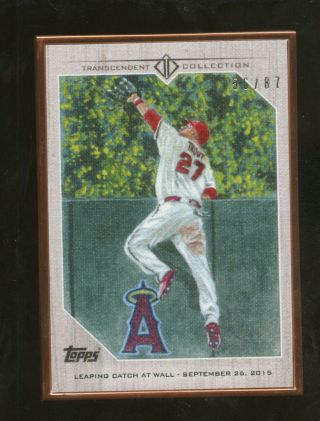 2017 Topps Transcendence Sketch Mike Trout Angels Leaping /87
