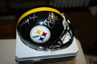 Pittsburgh Steelers Greg Lloyd 95 Signed Mini Helmet " Avoid Lloyd " 5x All Pro