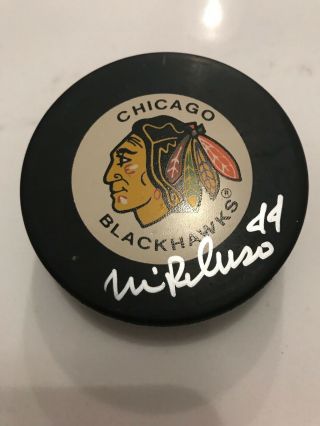 Mike Peluso Autographed Puck - Chicago Blackhawks