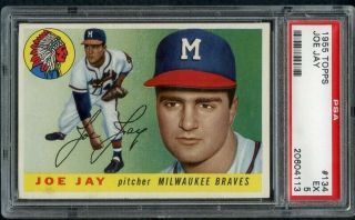 1955 Topps 134 Joe Jay Braves Psa 5 Ex 357508 (kycards)