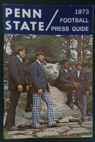 1973 Penn State Football Press Guide Joe Paterno Very Psu