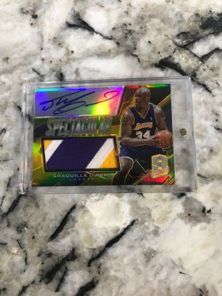 2013 - 14 Spectra Gold Refractor Patch Auto Shaquille O 