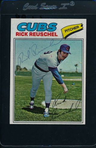 1977 Topps 530 Rick Reuschel Chicago Cubs Signed Auto 6698