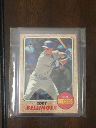 2017 Topps Heritage Baseball 678b Cody Bellinger Rc Action Sp Dodgers Non Auto