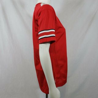 Nike Team Ohio State Buckeyes 2 Womens Medium OSU Home Red Football jersey 4