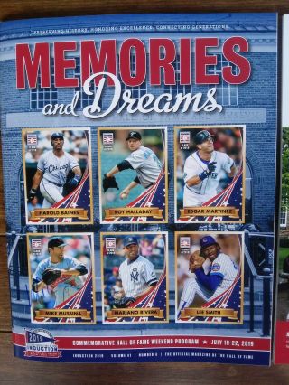 2019 Baseball Hall Of Fame Induction Day Program Cooperstown Rivera Halladay