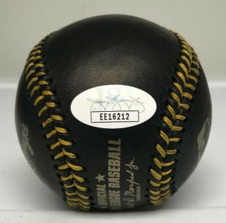 Deivi Garcia Signed Black Leather Baseball Autographed AUTO JSA NY Yankees 2