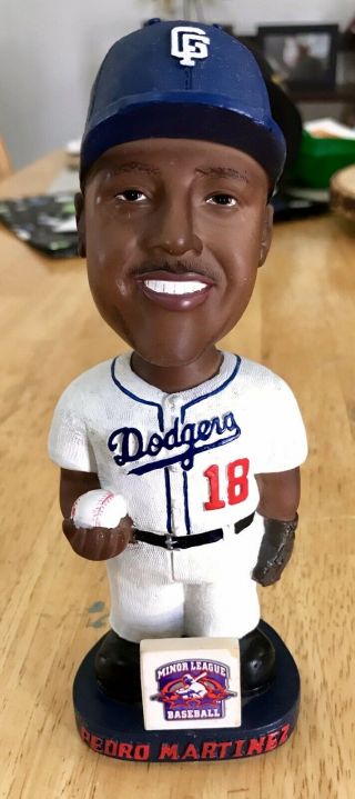 Pedro Martinez Dodgers Minor League Bobblehead Doll Red Sox Expos Yankees Zimmer
