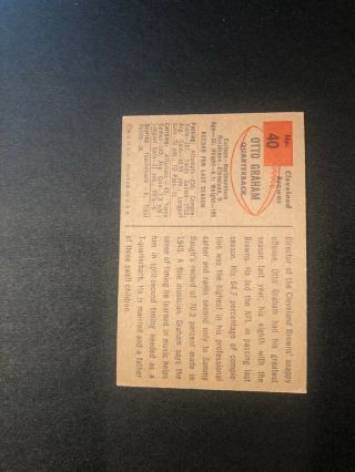 1954 BOWMAN FOOTBALL CARD 40 OTTO GRAHAM EXMT 2