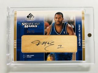 Tracy Mcgrady 2003 Sp Game Significance Marks Wood Hardwood Auto D 26/75
