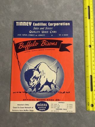 1962 Buffalo Bisons Baseball Program